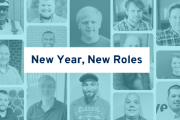 faces covered in blue overlay with words "New Year New Roles"